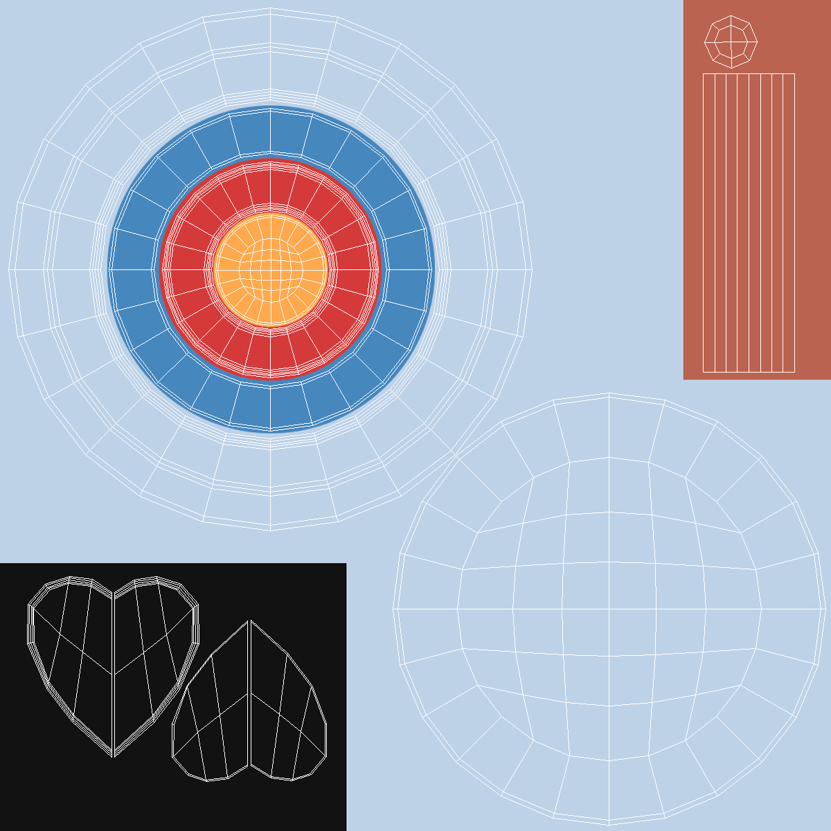 Bullseye Emoji 3D model