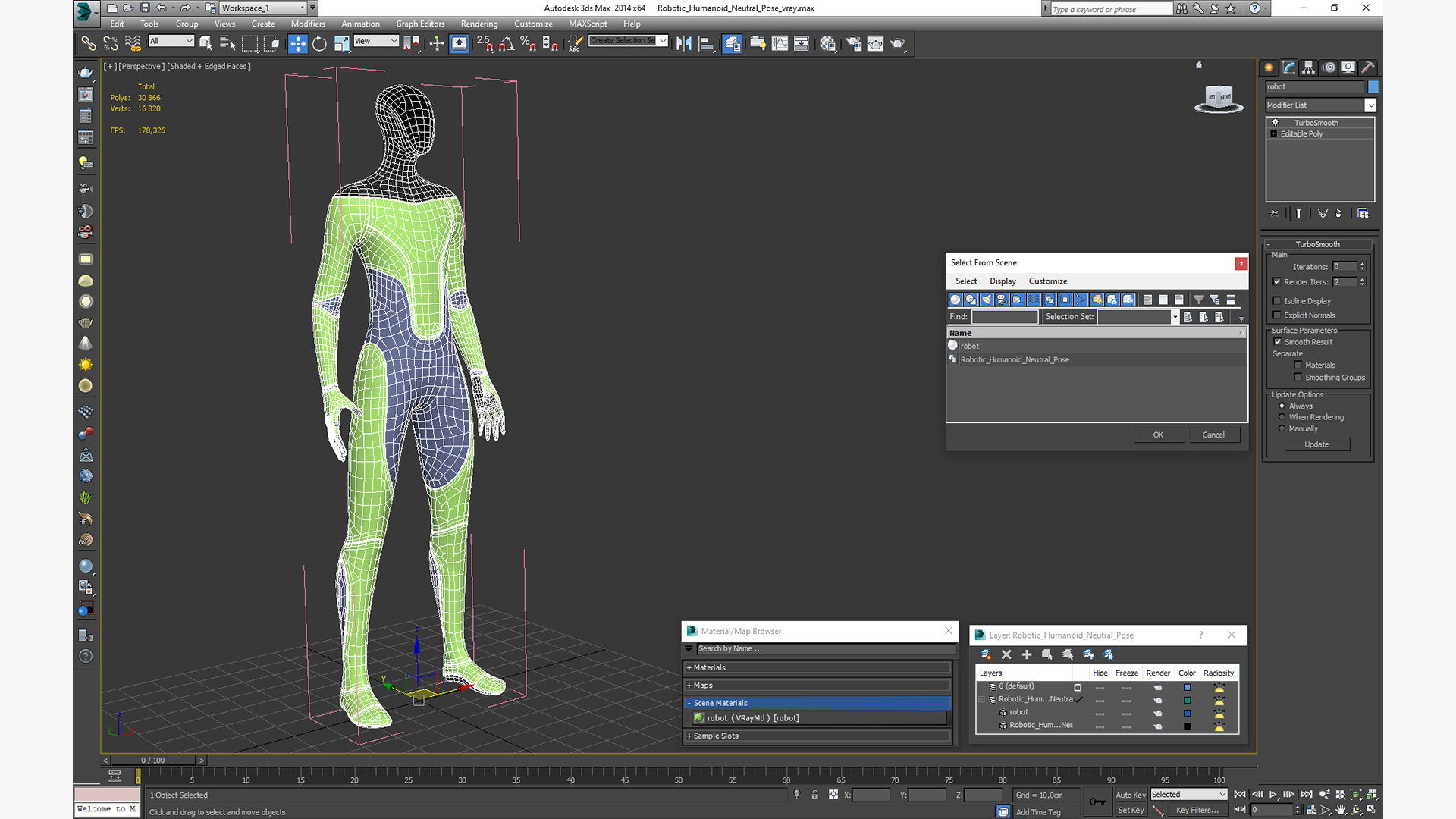 Robotic Humanoid Neutral Pose 3D model