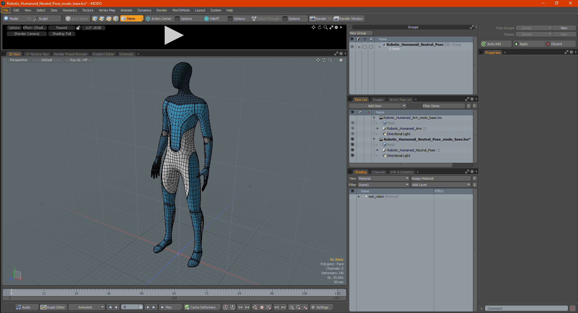 Robotic Humanoid Neutral Pose 3D model