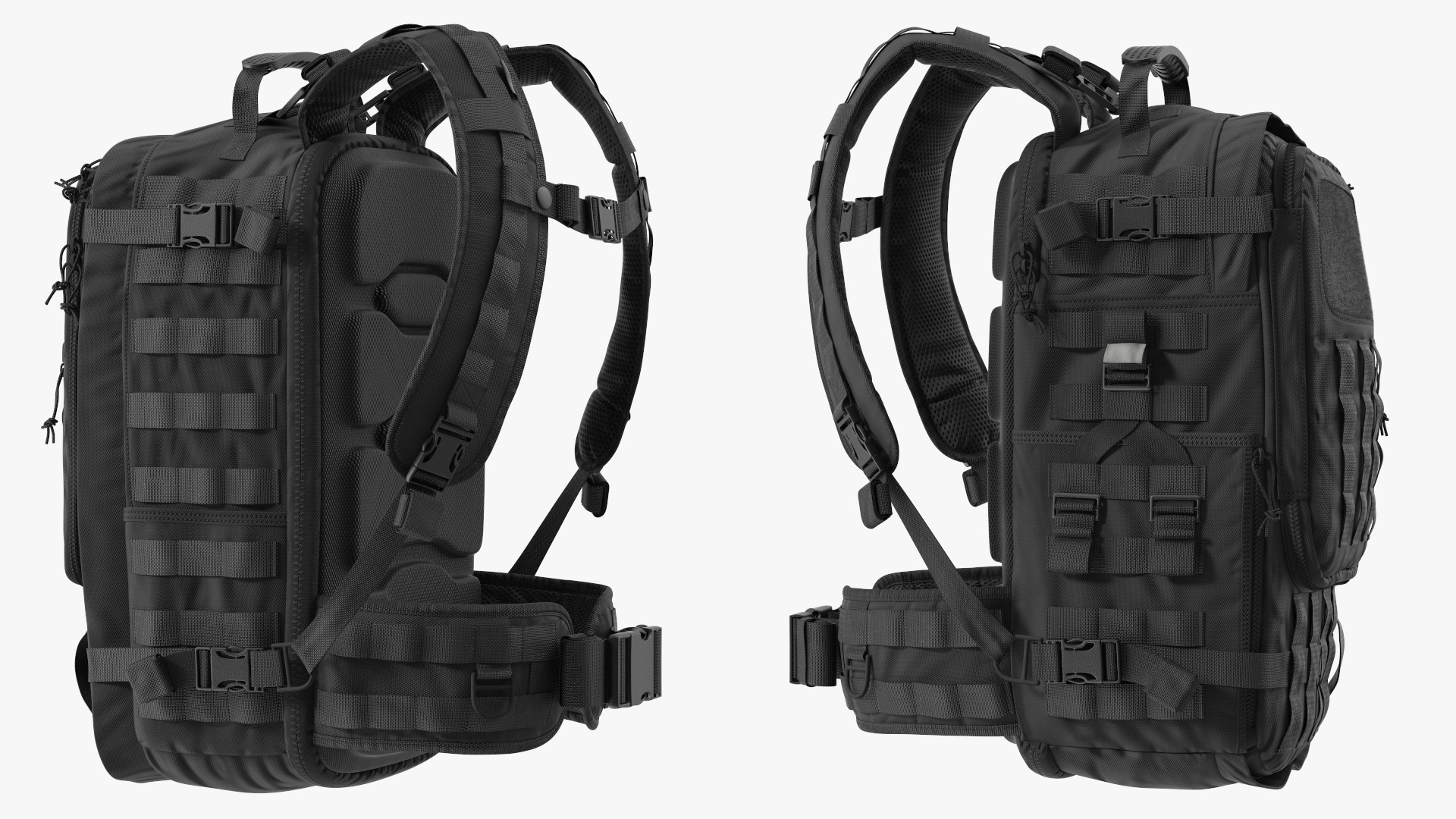 3D Tactical Military Trekking Backpack Black