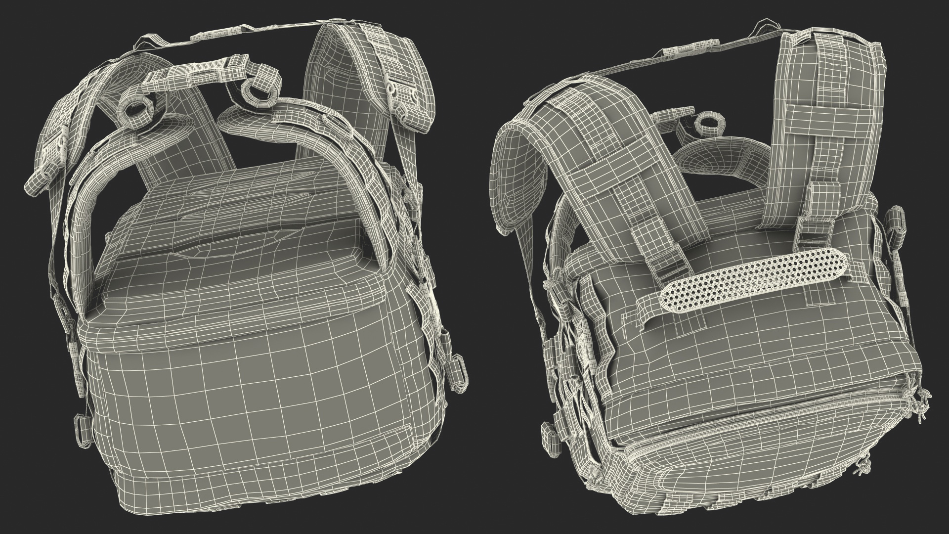 3D Tactical Military Trekking Backpack Black