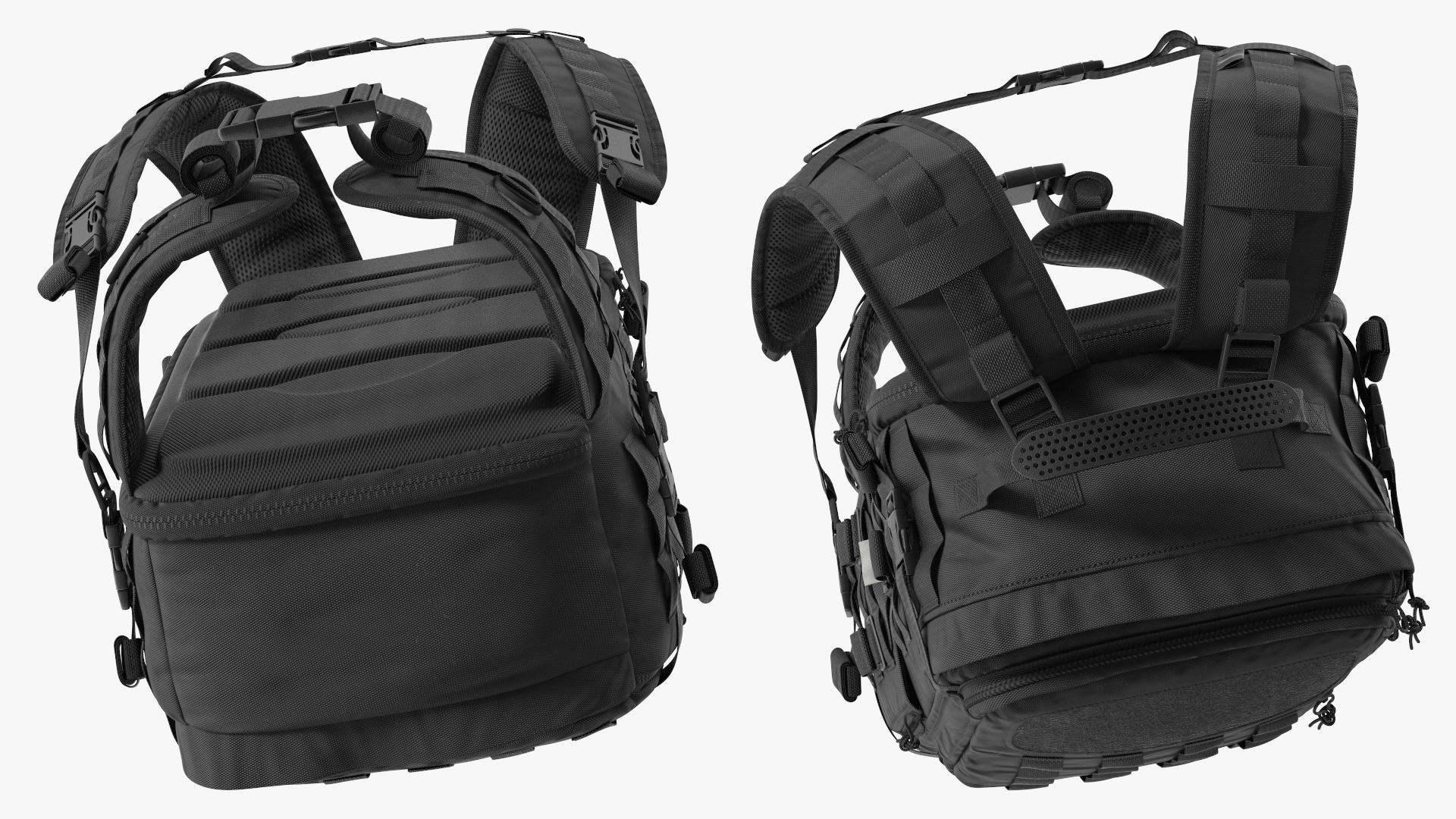 3D Tactical Military Trekking Backpack Black