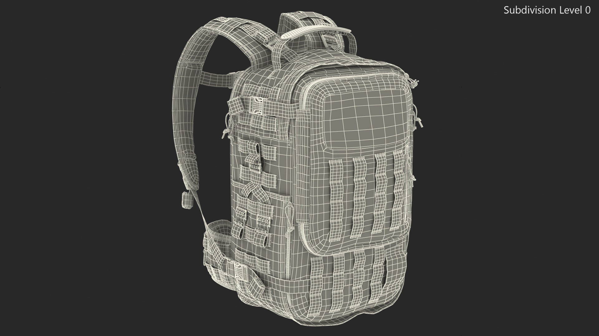 3D Tactical Military Trekking Backpack Black