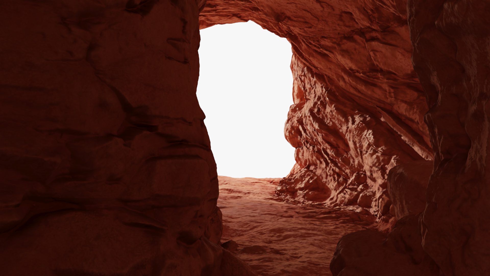 3D Mars Cave Red model