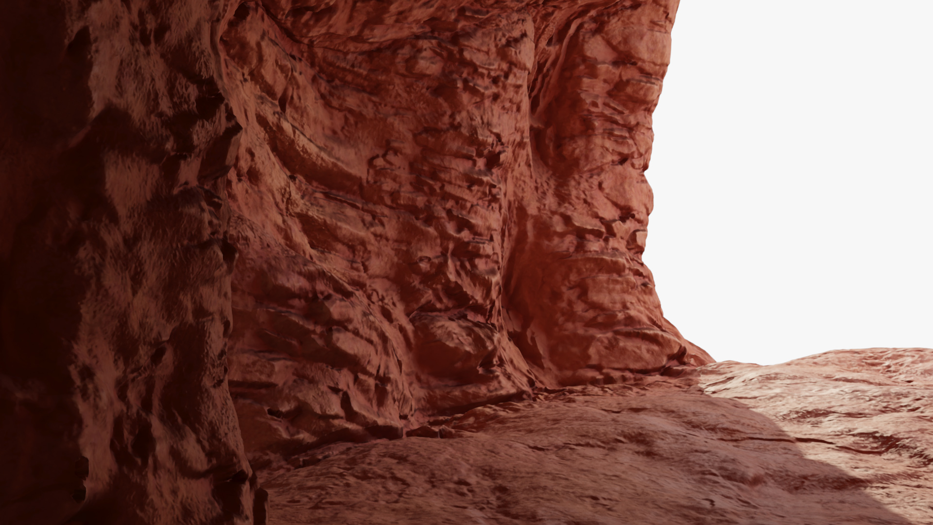 3D Mars Cave Red model