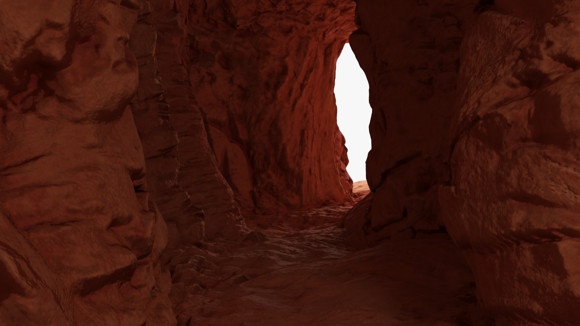 3D Mars Cave Red model