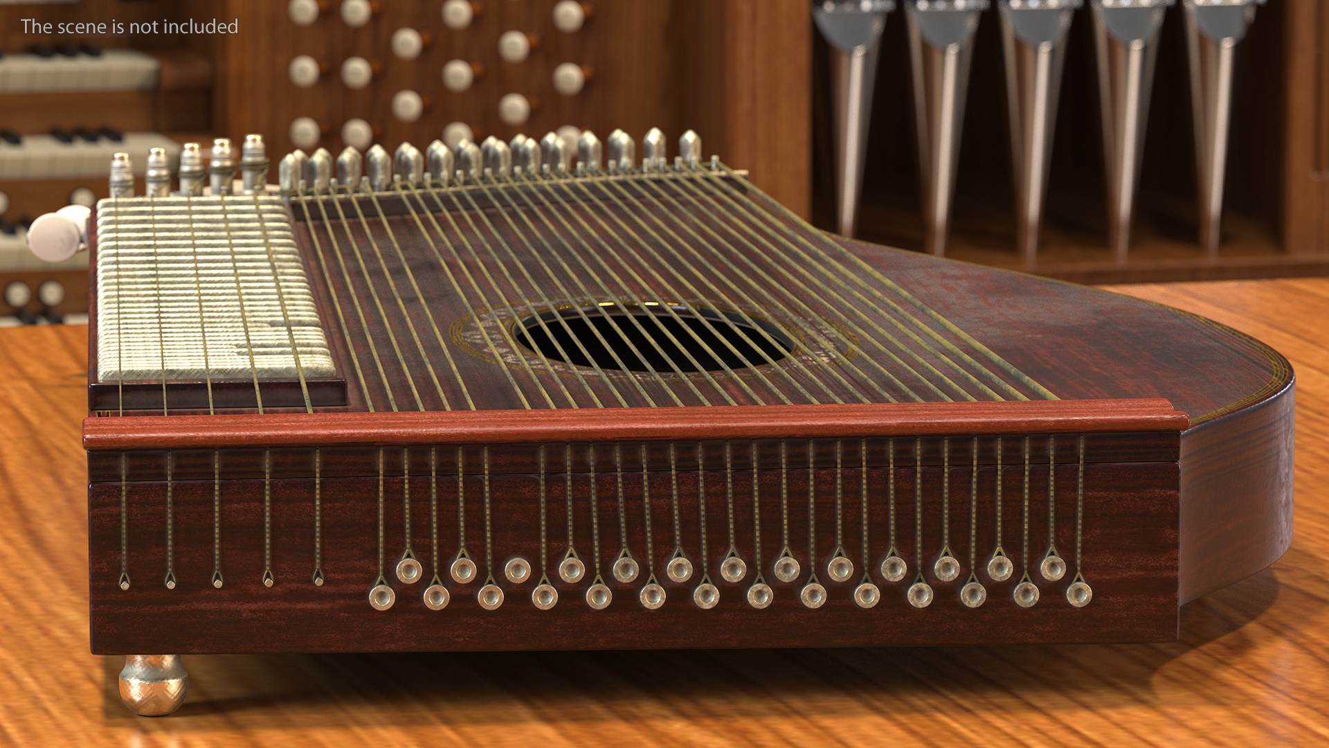 3D Vintage Franz Schwarzer Concert Zither model