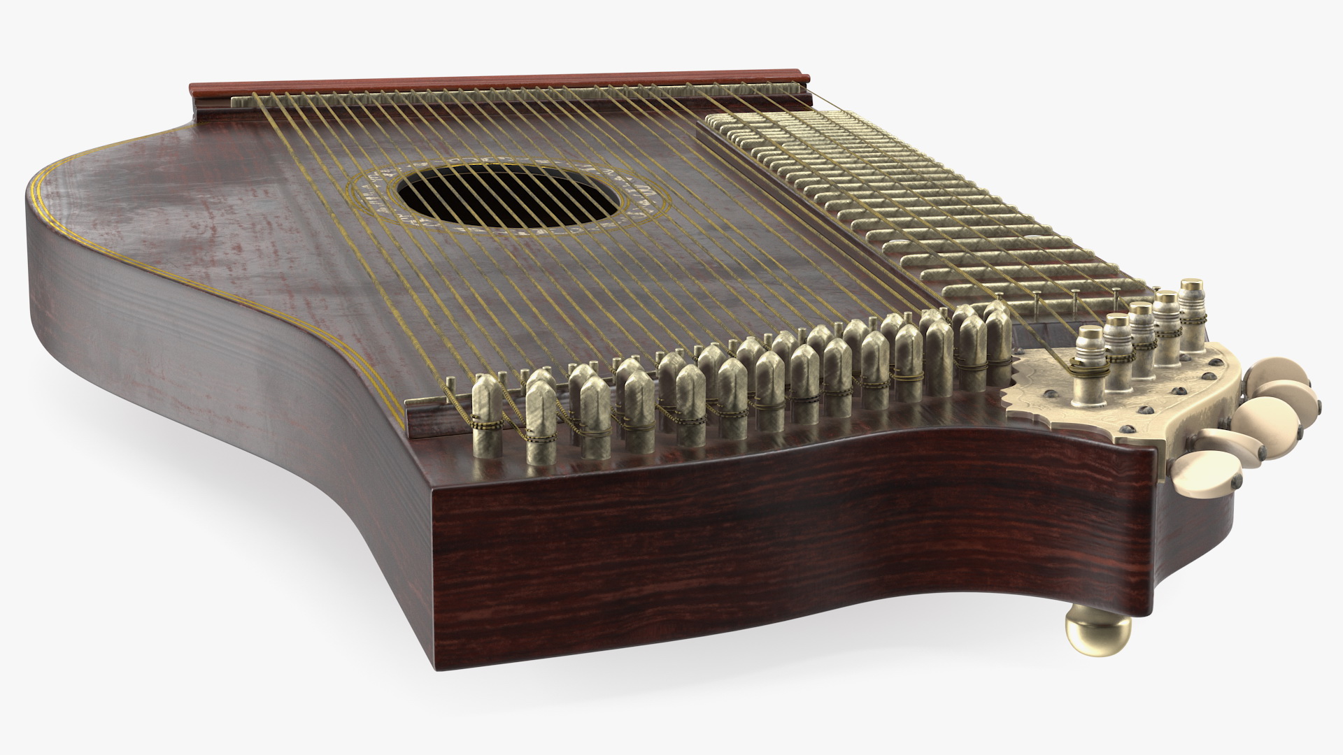 3D Vintage Franz Schwarzer Concert Zither model
