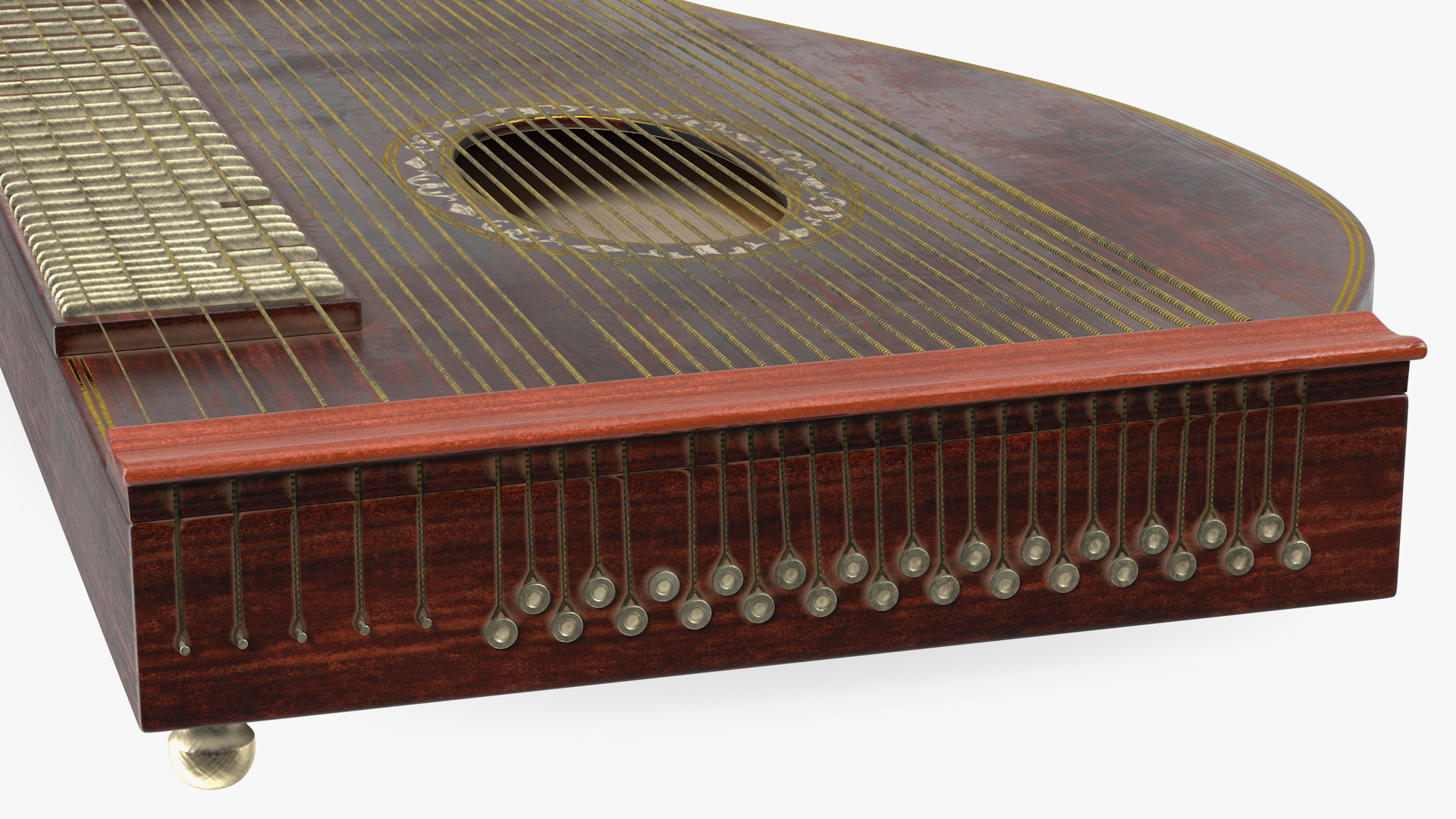 3D Vintage Franz Schwarzer Concert Zither model