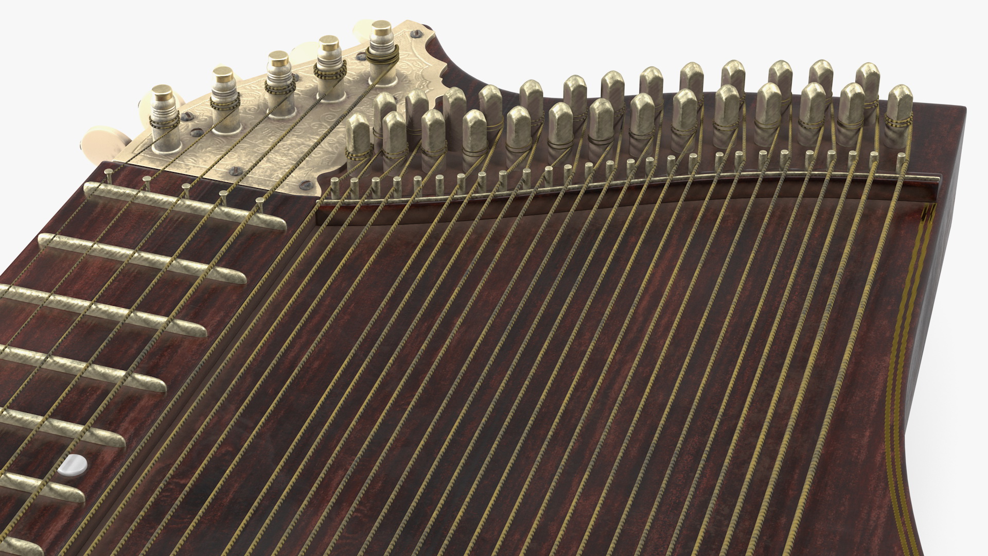 3D Vintage Franz Schwarzer Concert Zither model
