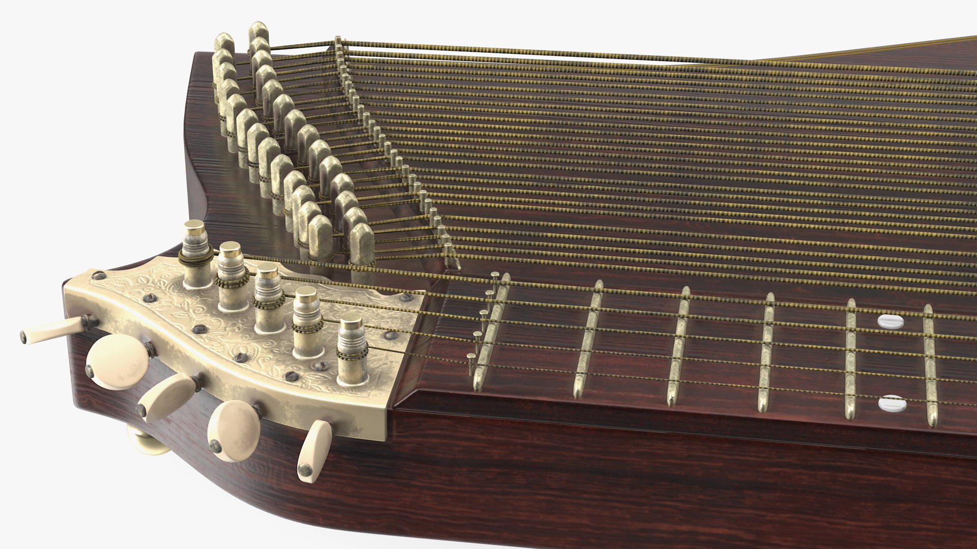 3D Vintage Franz Schwarzer Concert Zither model