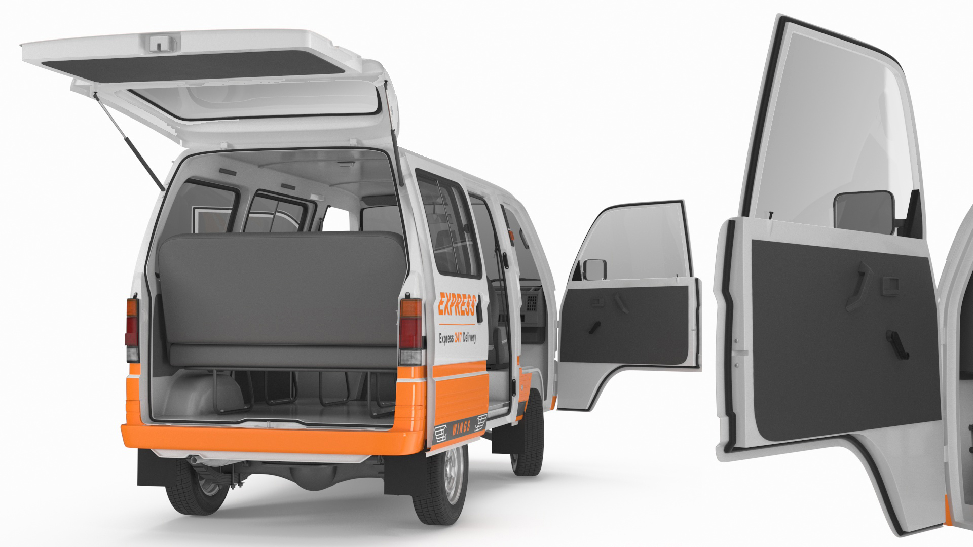 3D Suzuki Passenger Delivery Van Rigged