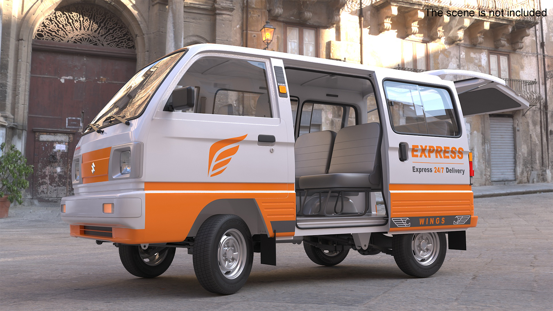 3D Suzuki Passenger Delivery Van Rigged