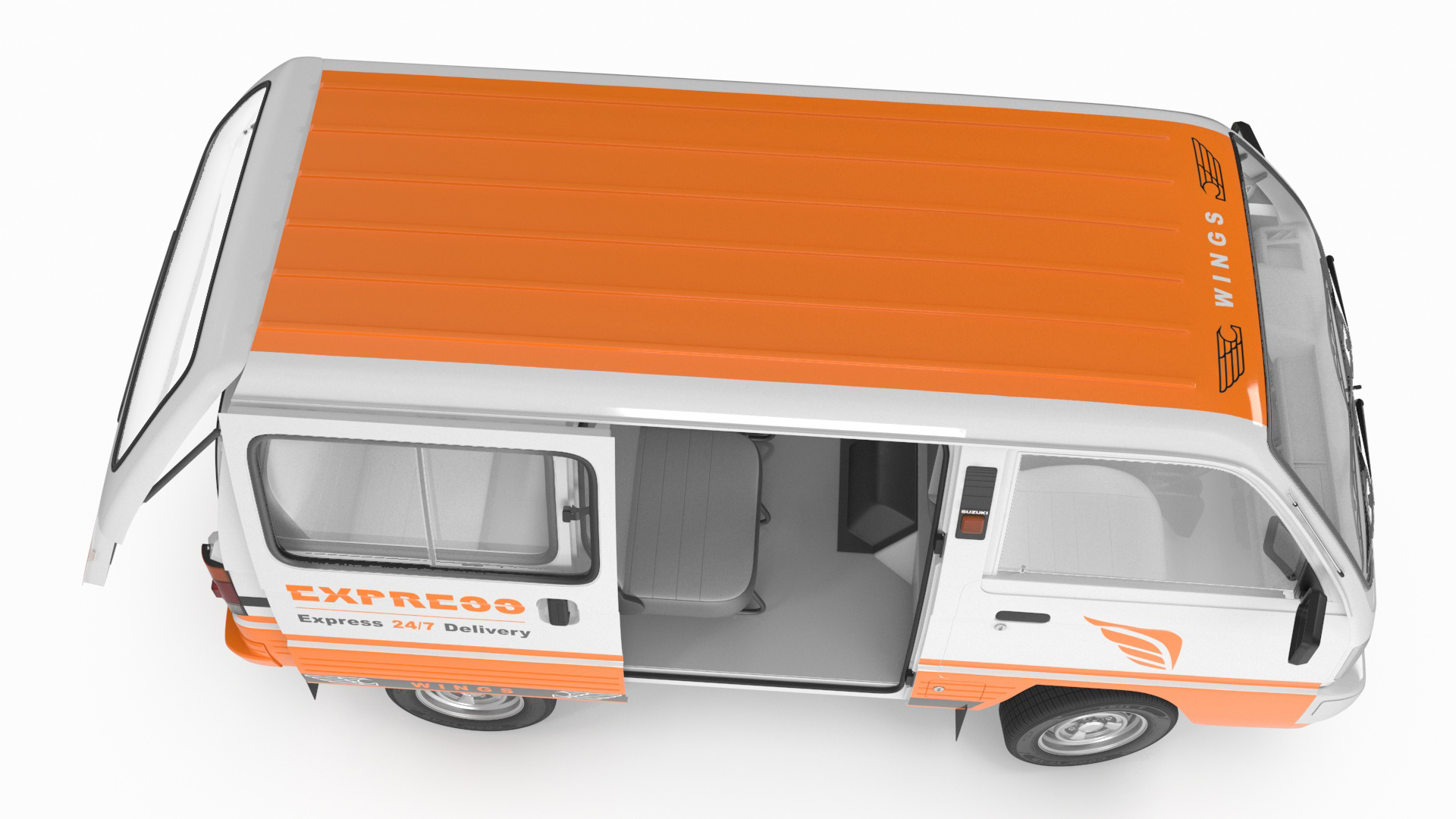 3D Suzuki Passenger Delivery Van Rigged