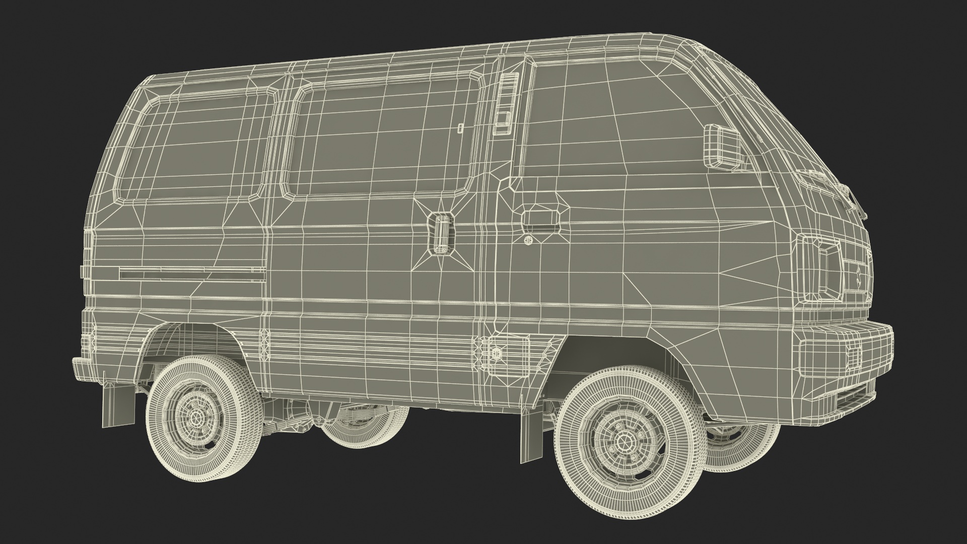 3D Suzuki Passenger Delivery Van Rigged