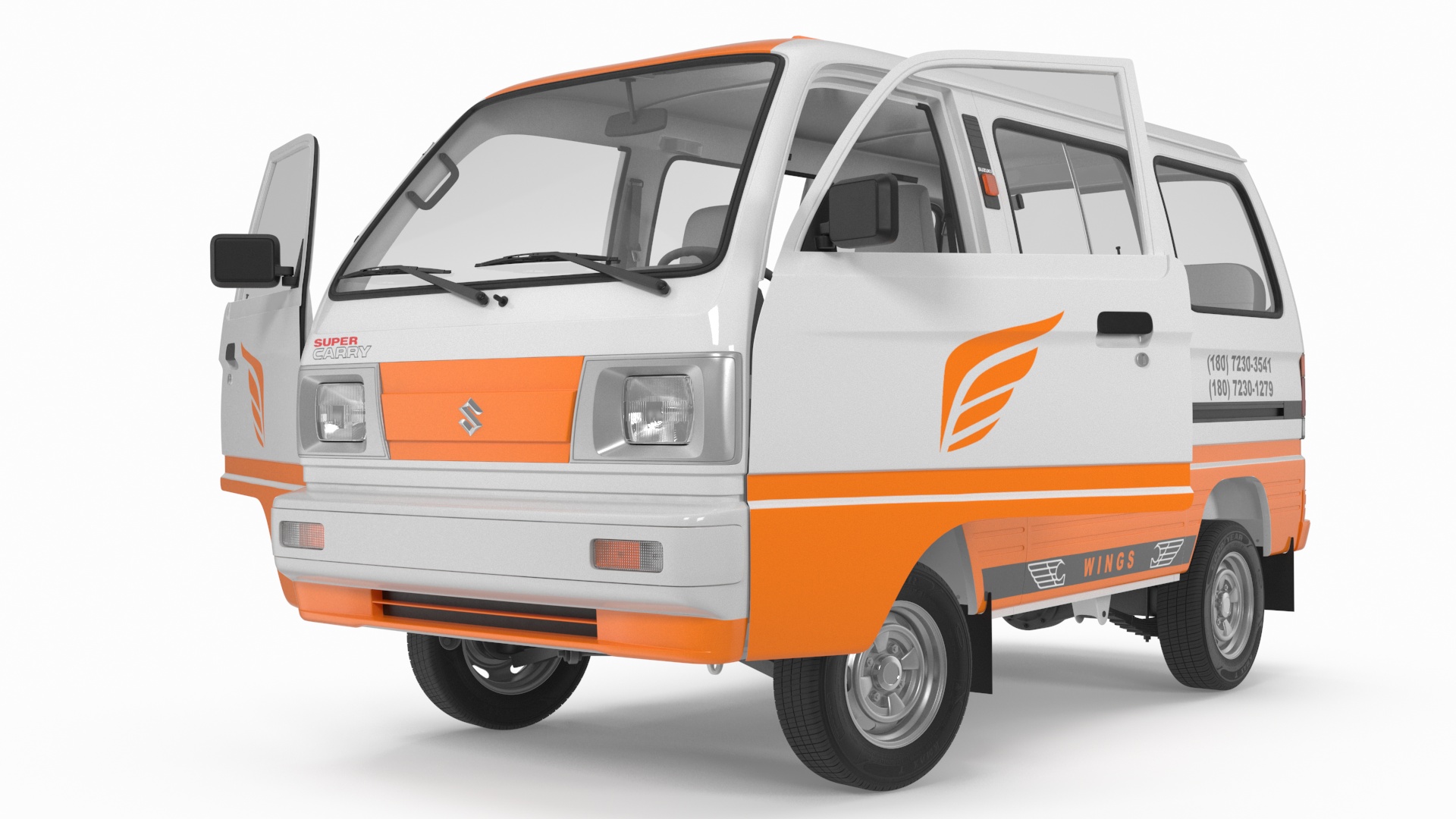 3D Suzuki Passenger Delivery Van Rigged
