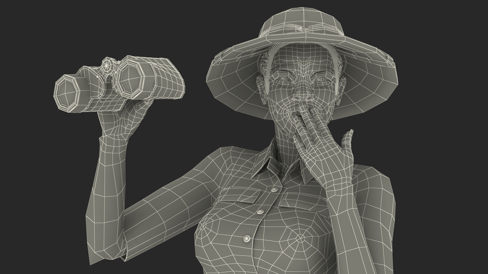3D model Dark Skin Black Woman Explorer