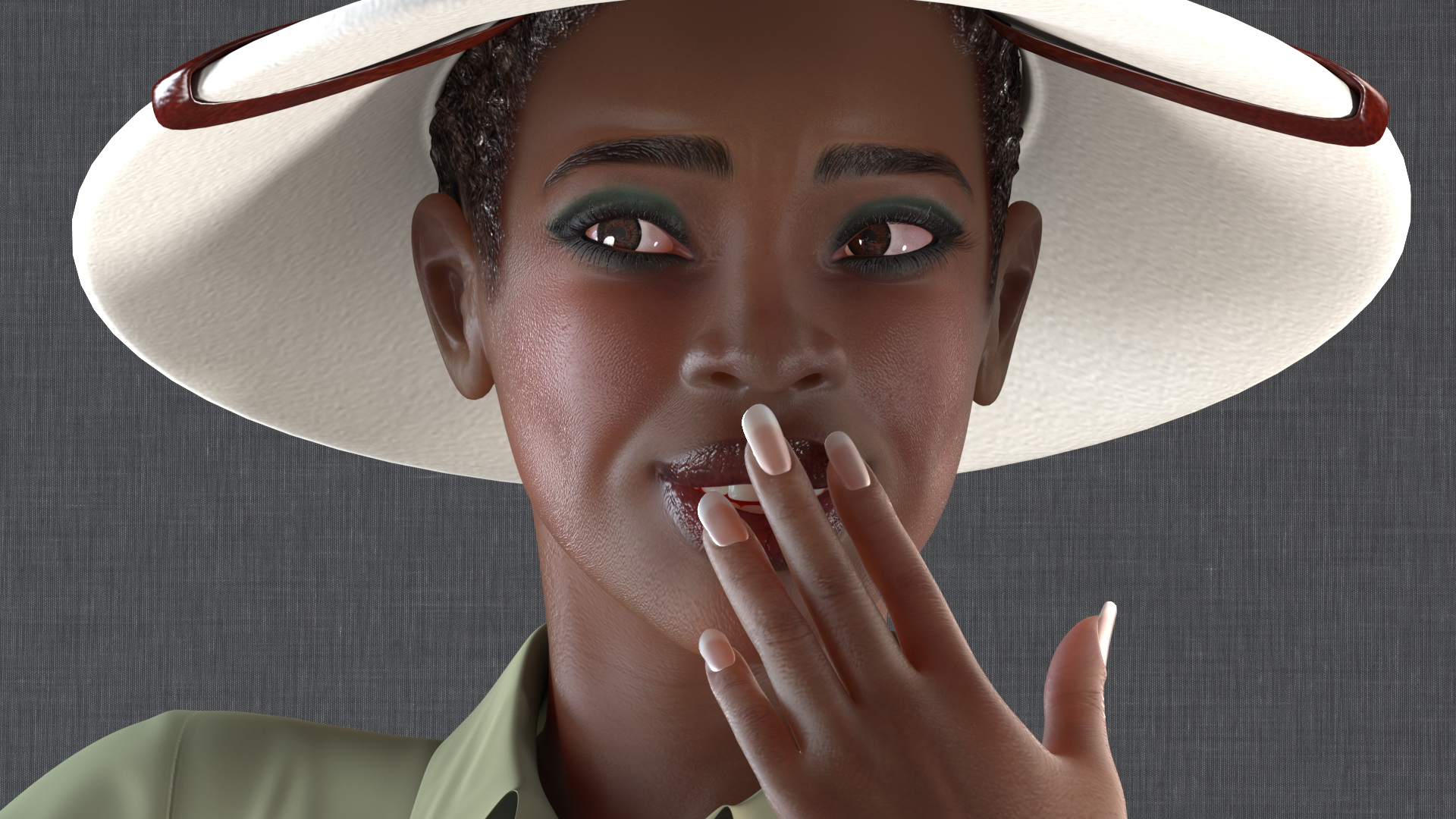 3D model Dark Skin Black Woman Explorer