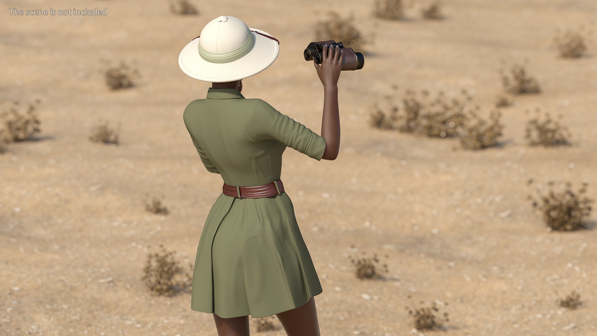 3D model Dark Skin Black Woman Explorer