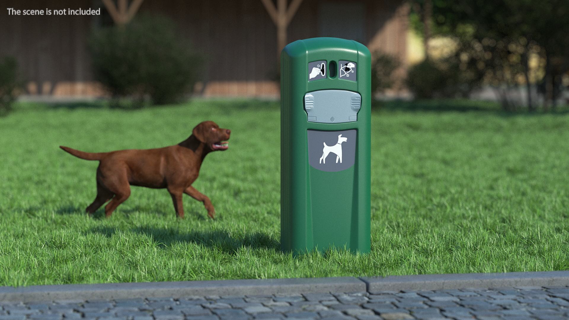 3D model Dog Waste Disposal Station Glasdon Green
