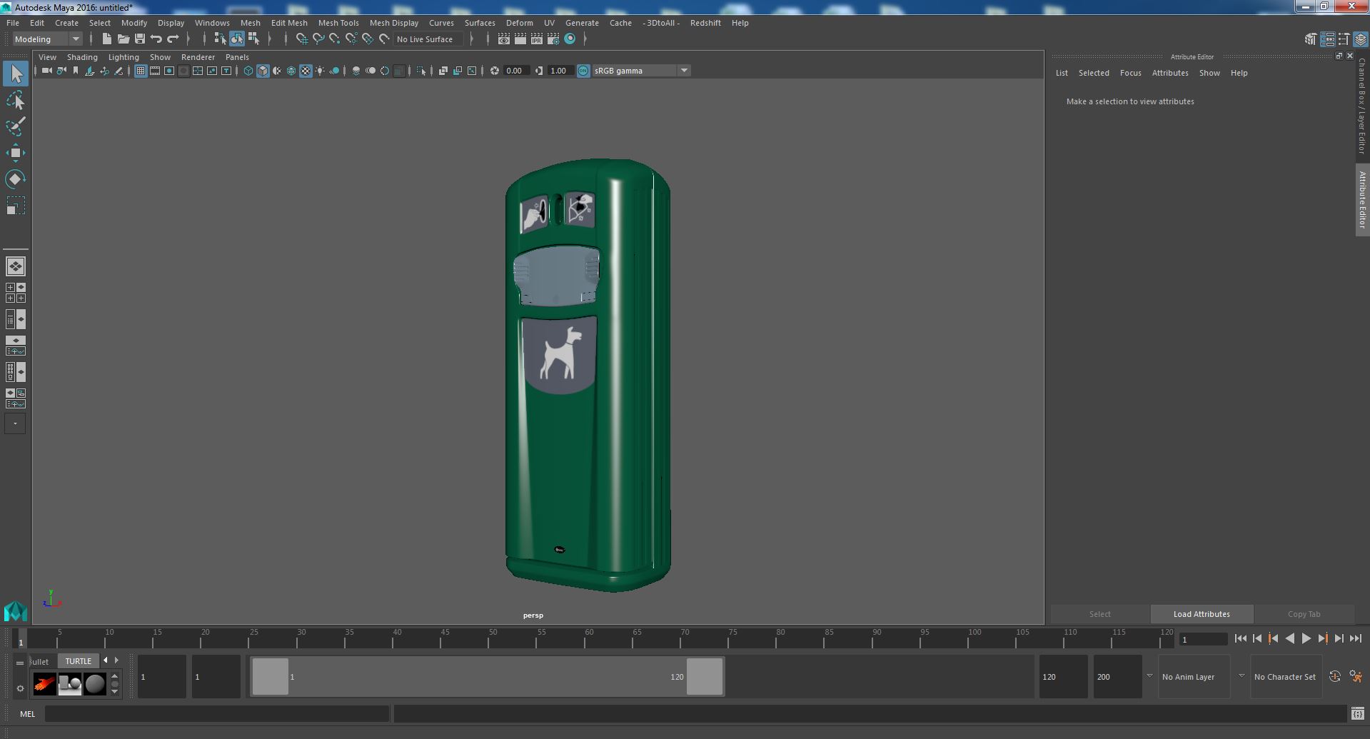 3D model Dog Waste Disposal Station Glasdon Green