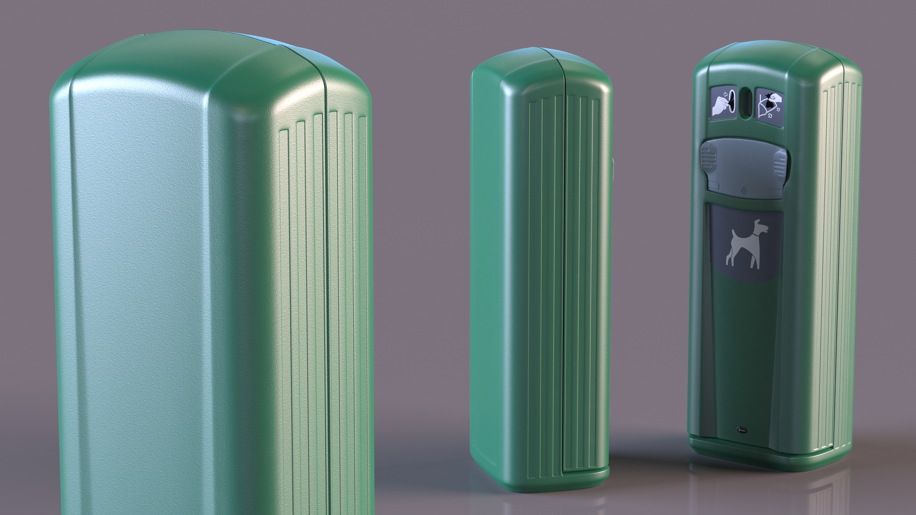 3D model Dog Waste Disposal Station Glasdon Green
