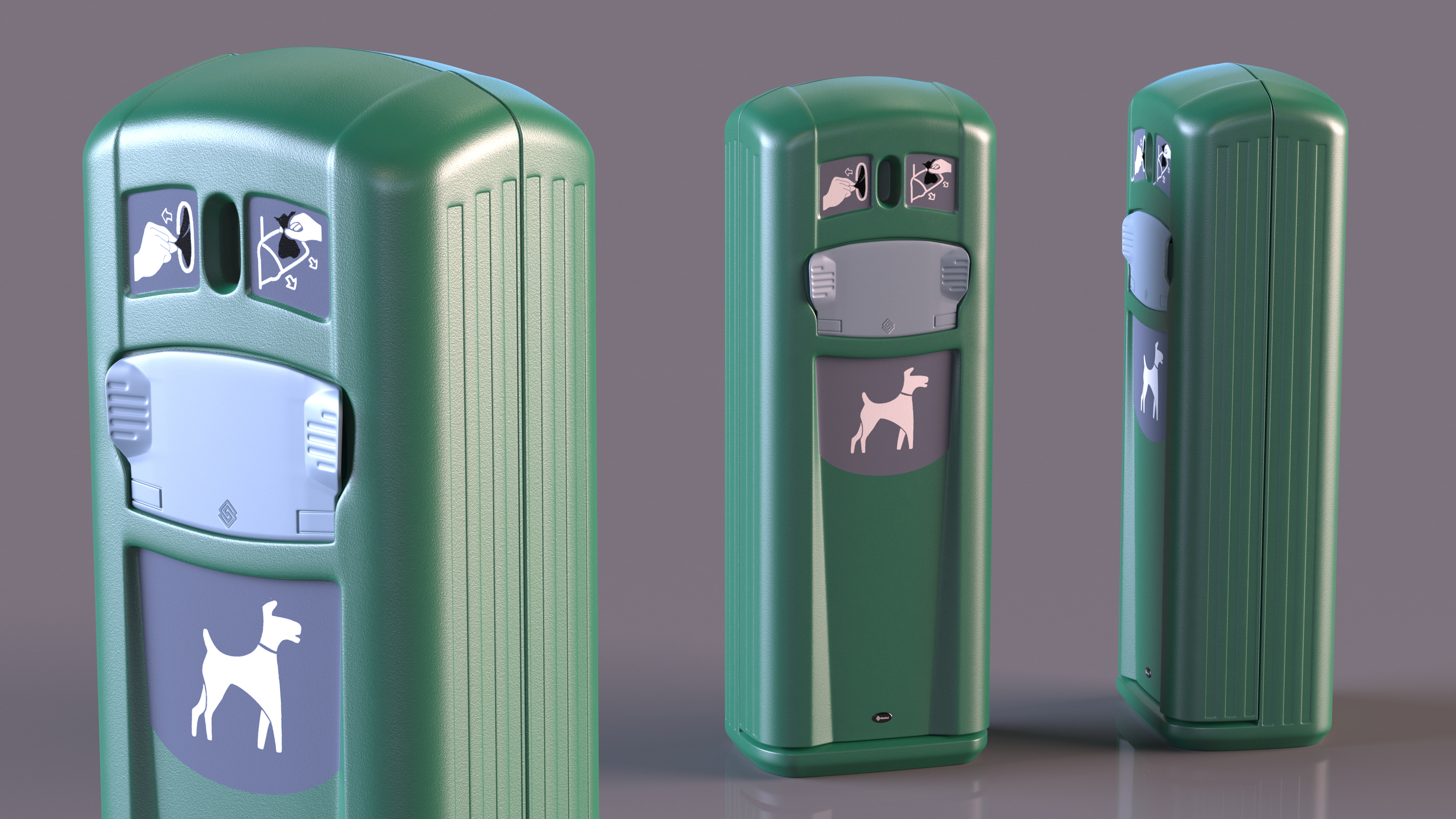 3D model Dog Waste Disposal Station Glasdon Green