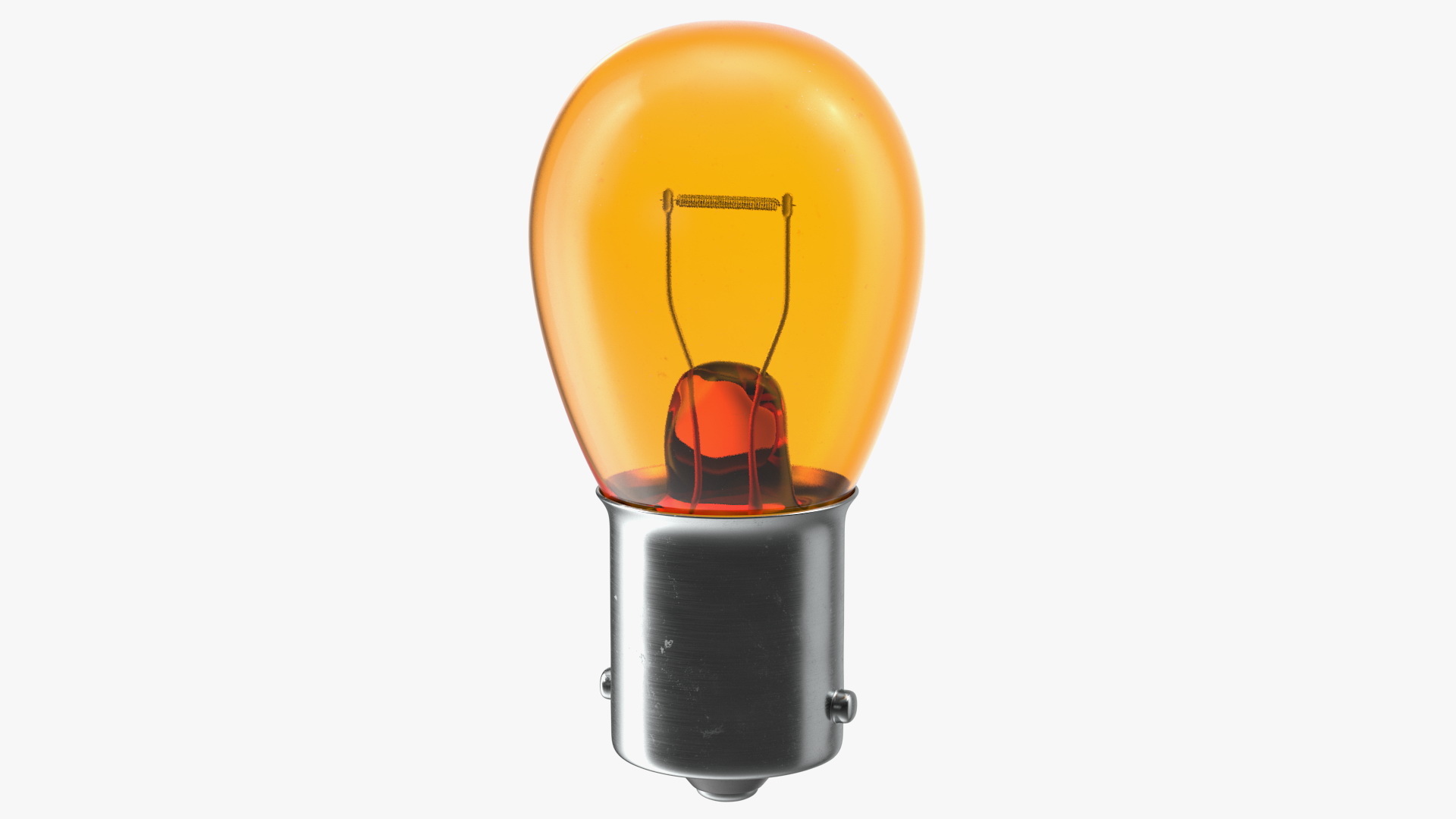 3D model P21W BA15S Halogen Light Bulb Amber