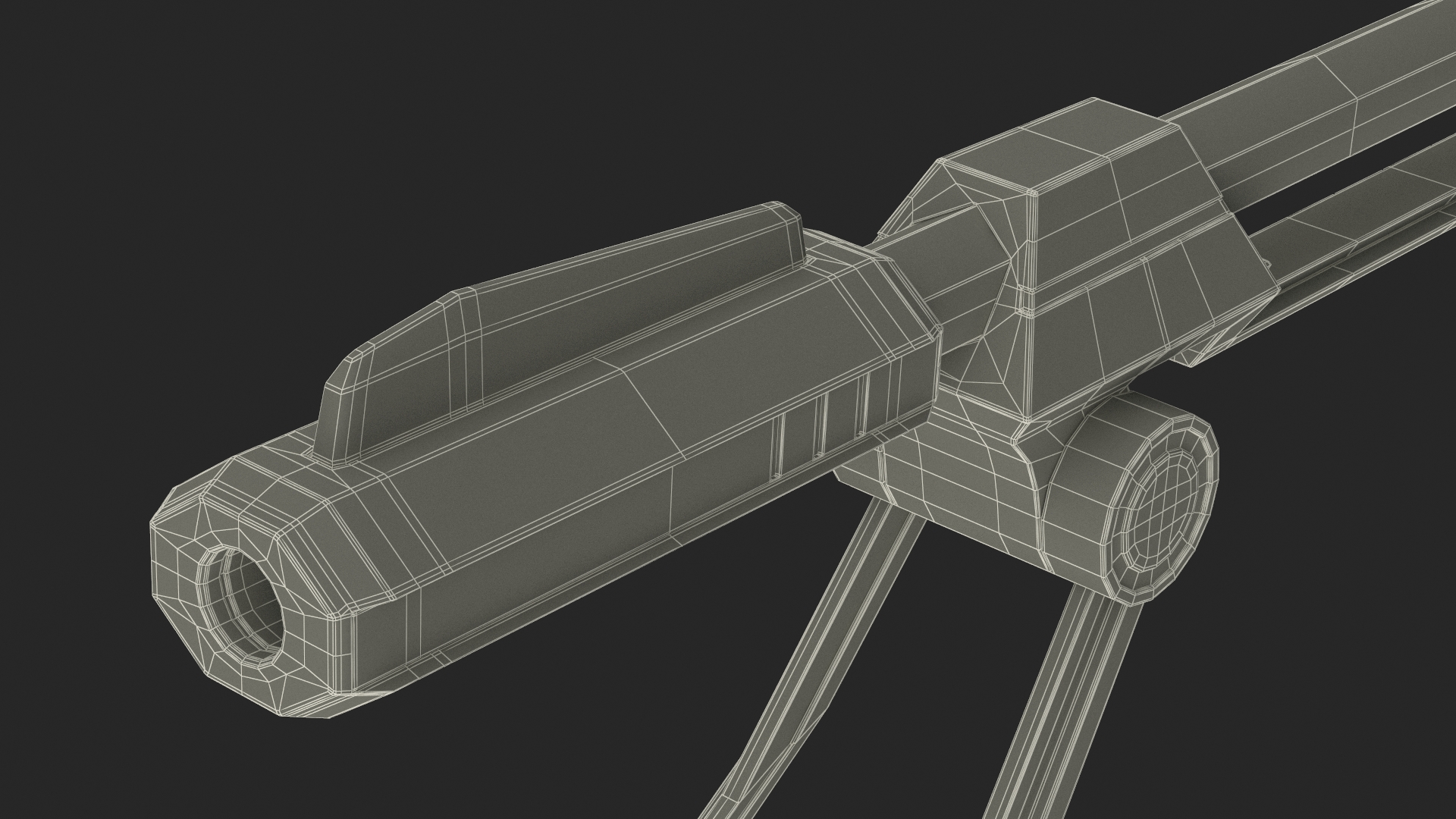 Futuristic Aglow Sniper Rifle 3D model