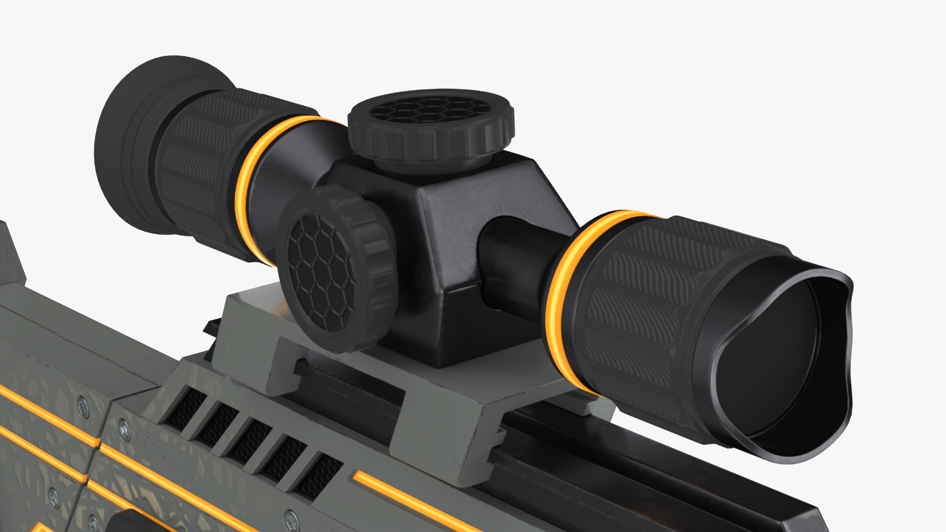 Futuristic Aglow Sniper Rifle 3D model