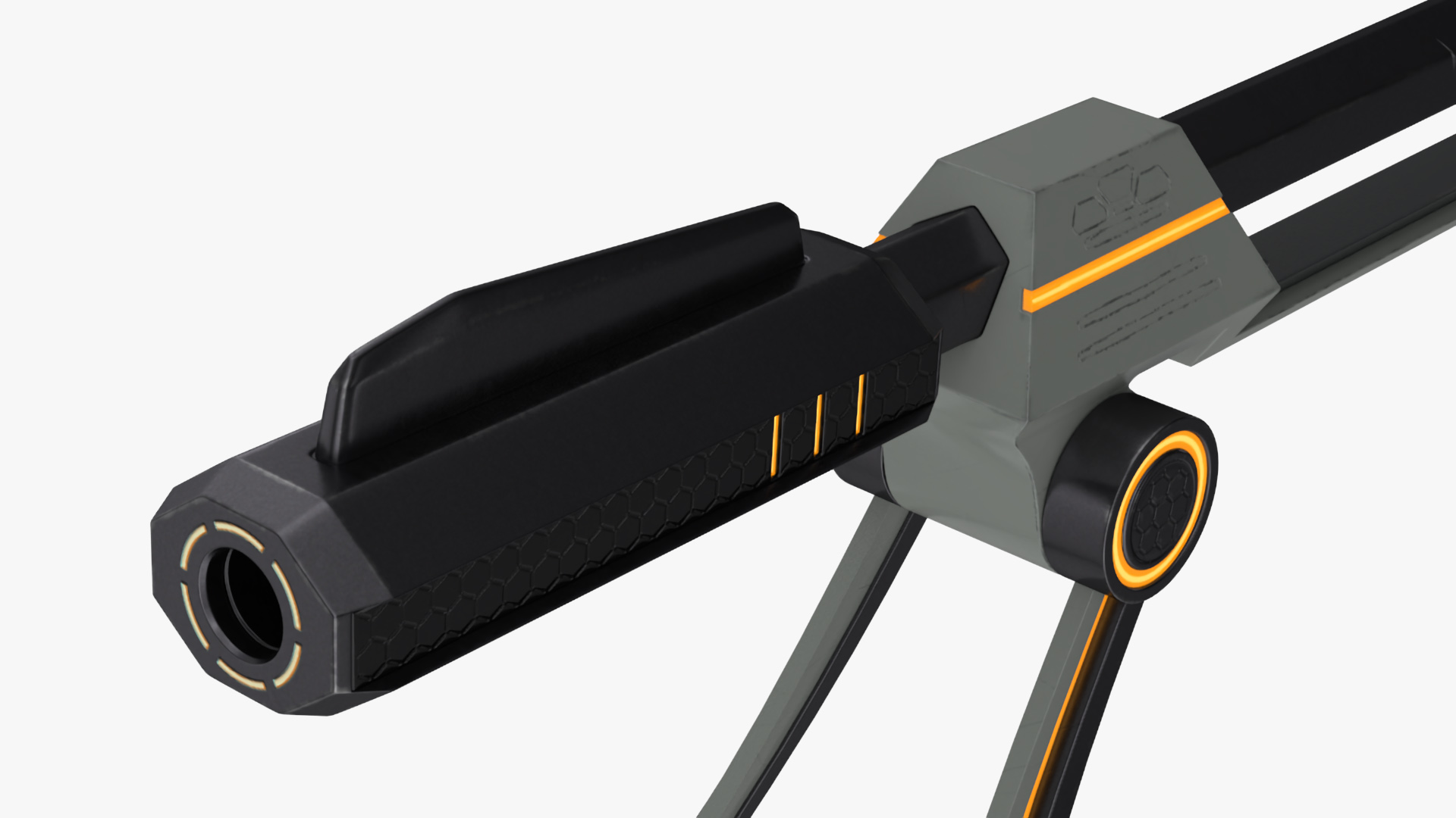 Futuristic Aglow Sniper Rifle 3D model