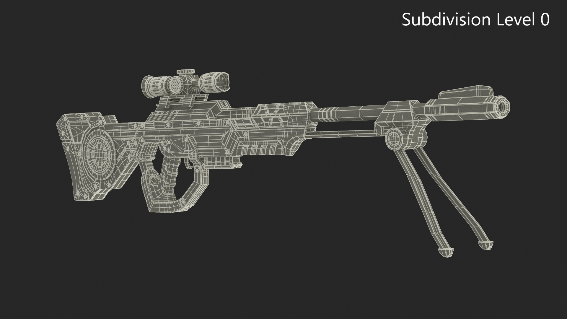 Futuristic Aglow Sniper Rifle 3D model