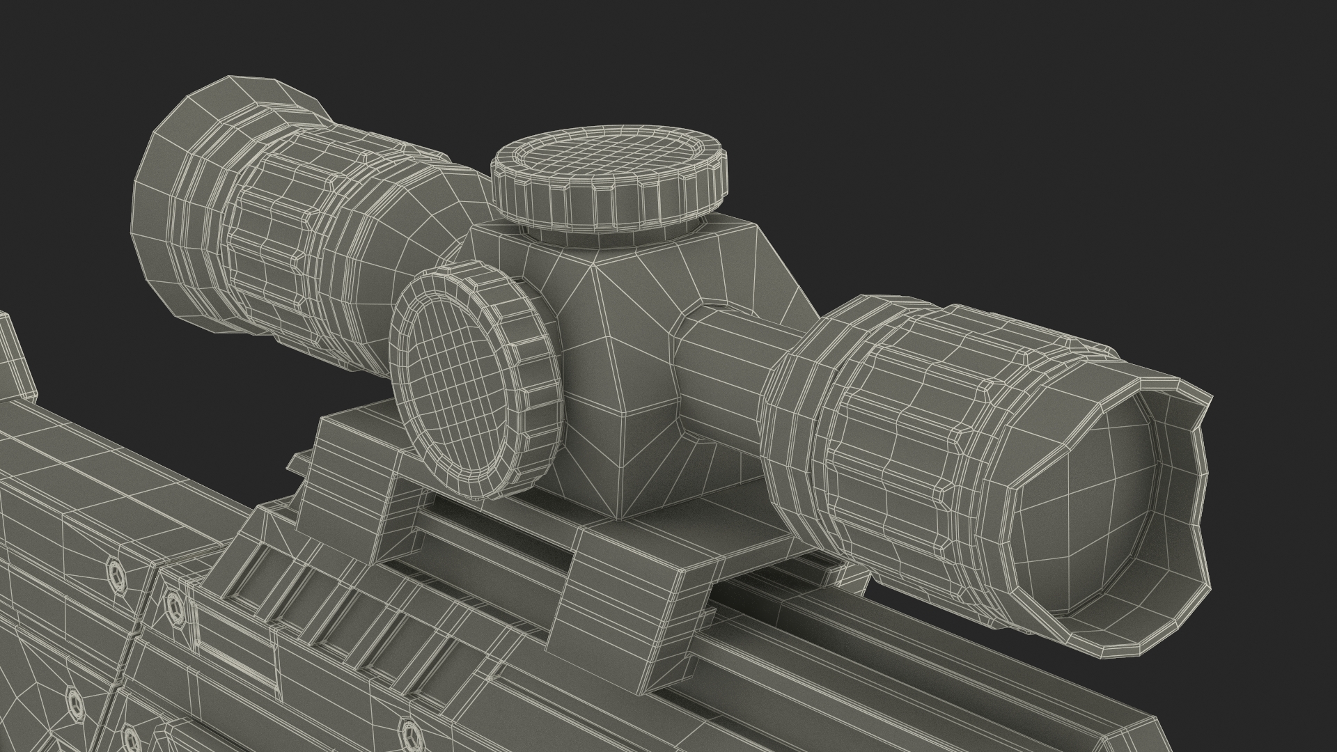 Futuristic Aglow Sniper Rifle 3D model