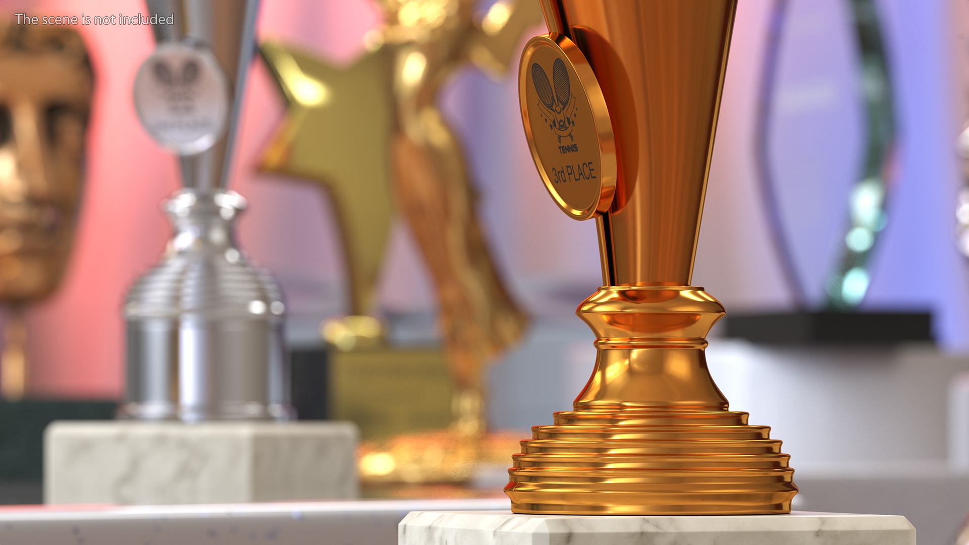 Sports Cup With Symbol Bronze 3D model