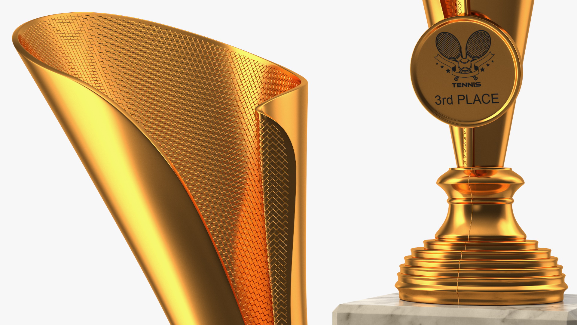 Sports Cup With Symbol Bronze 3D model