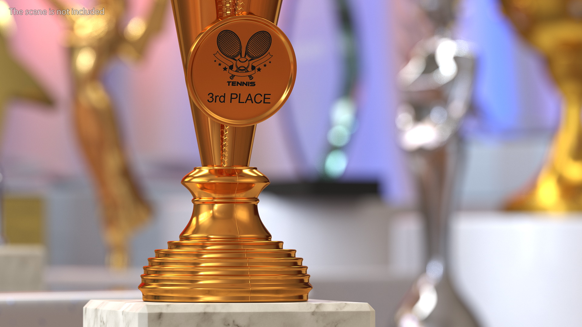 Sports Cup With Symbol Bronze 3D model