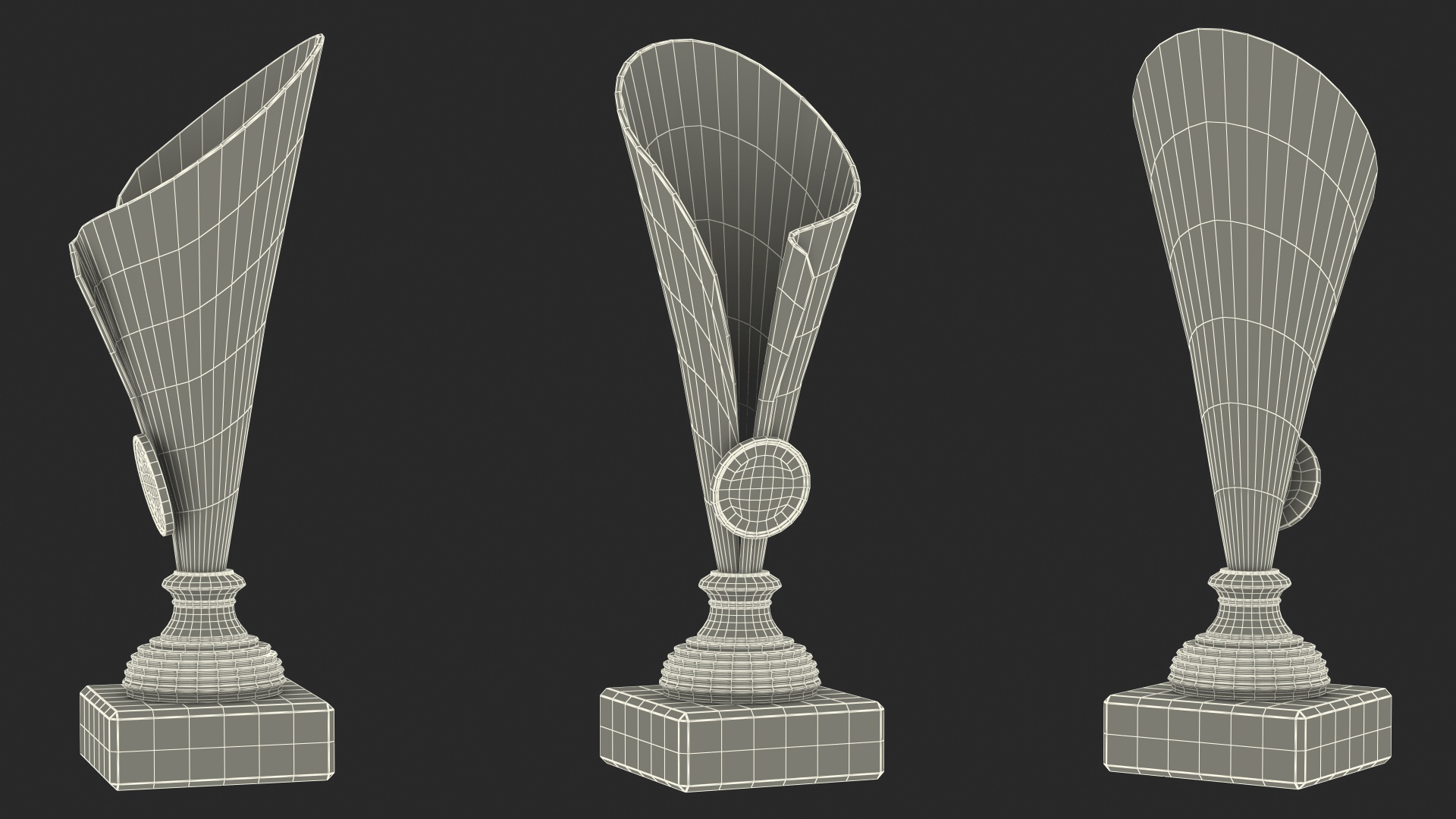 Sports Cup With Symbol Bronze 3D model