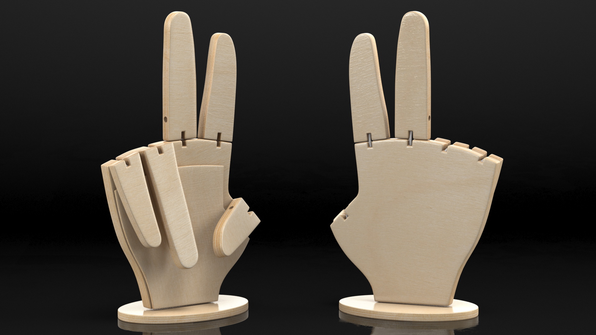 Peace Hand Symbol 3D