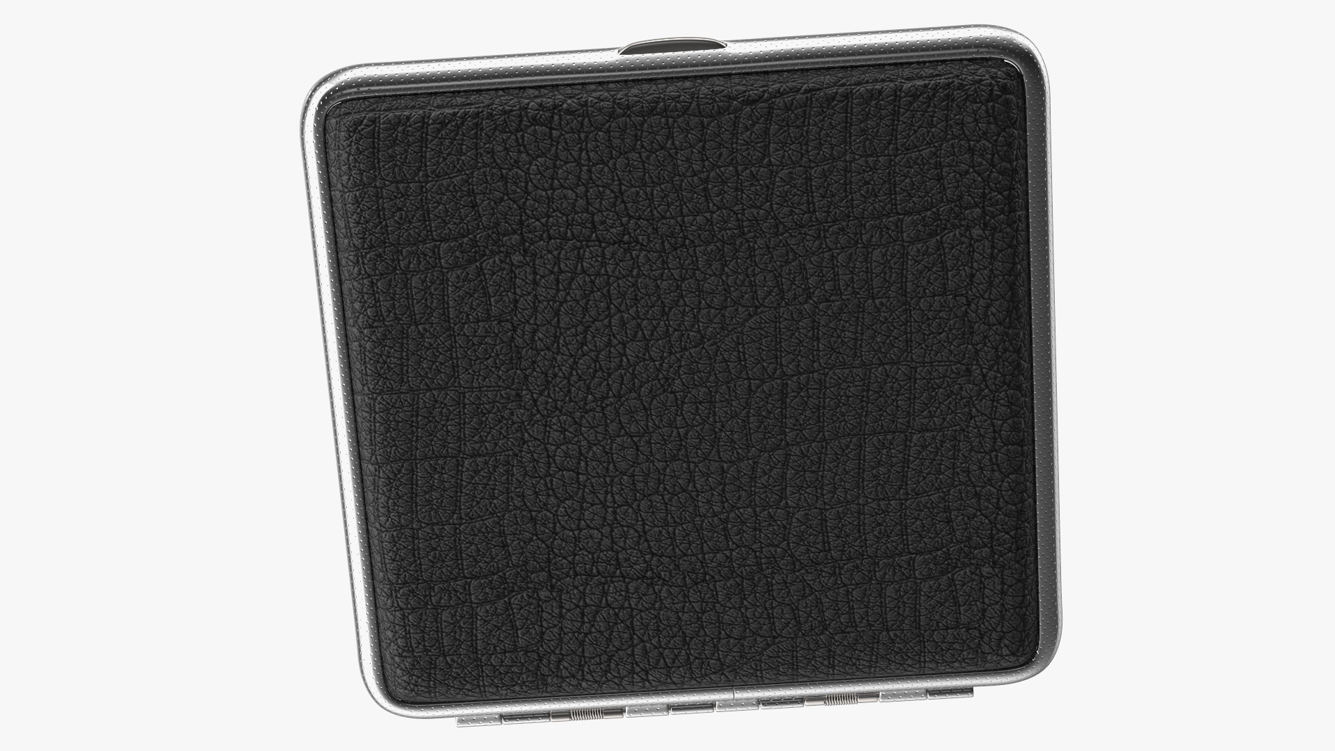 3D Metal Cigarette Case Silver and Black with Cigarettes model