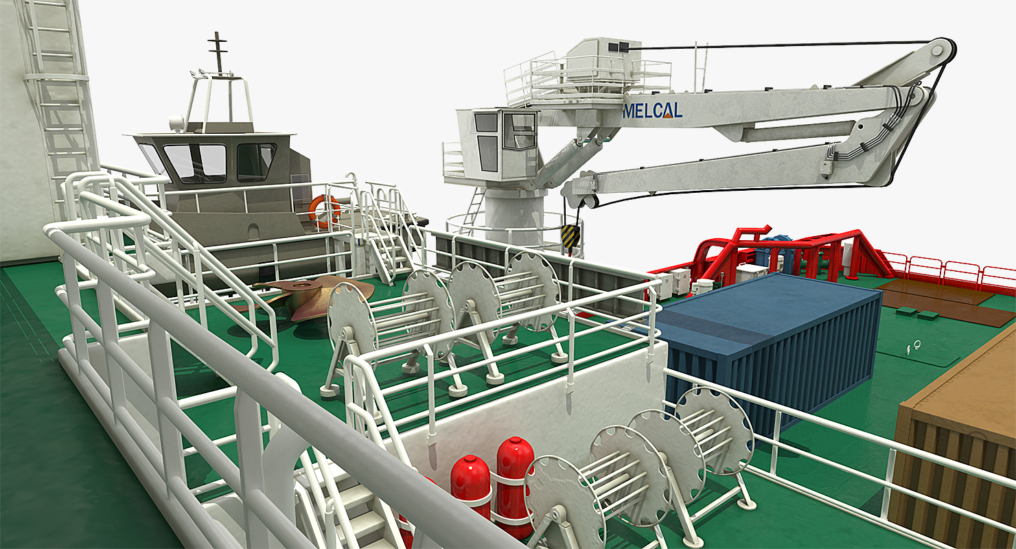 Icebreaker Baltika with Mi 8 Helicopter 3D model