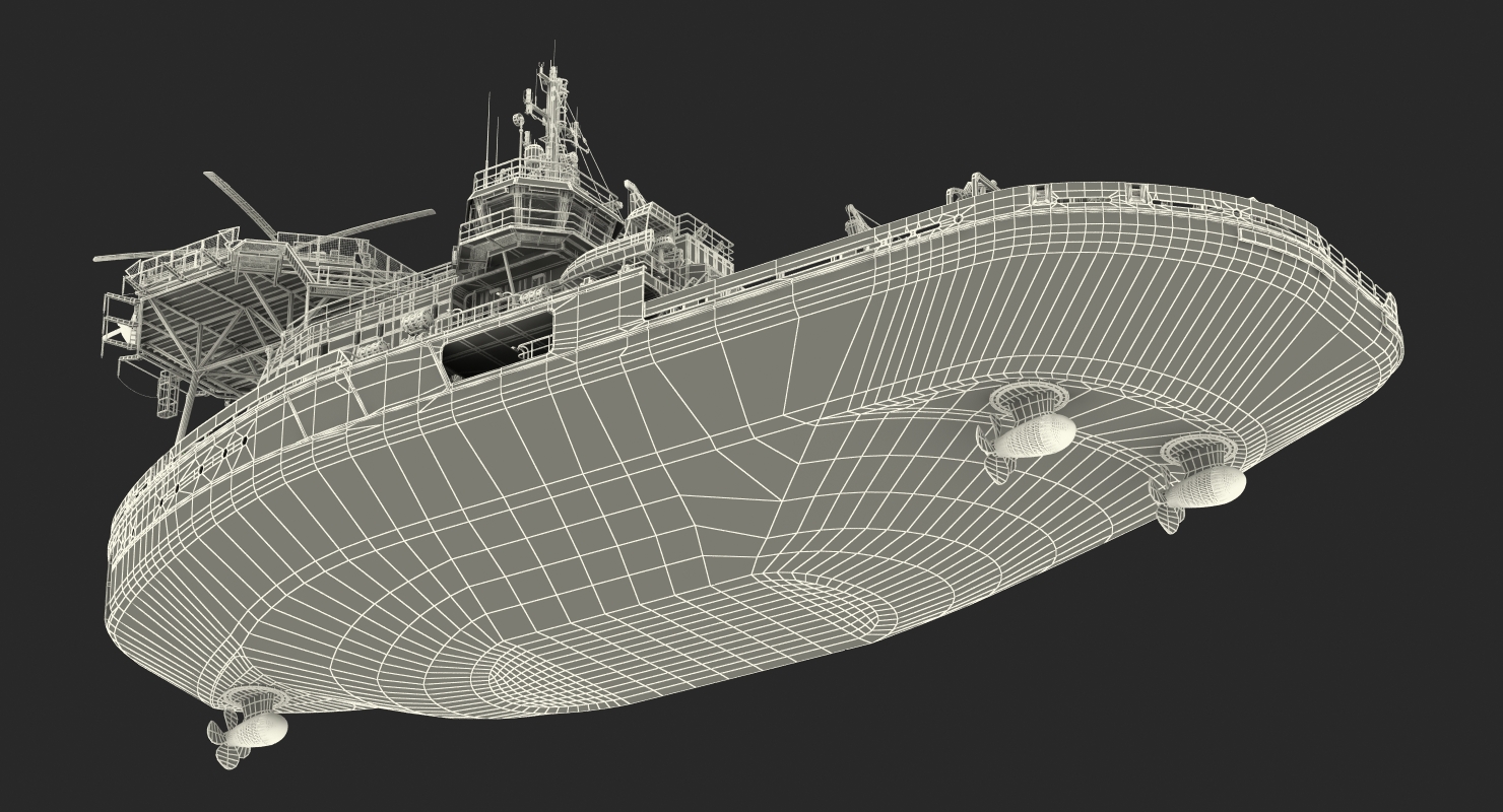 Icebreaker Baltika with Mi 8 Helicopter 3D model