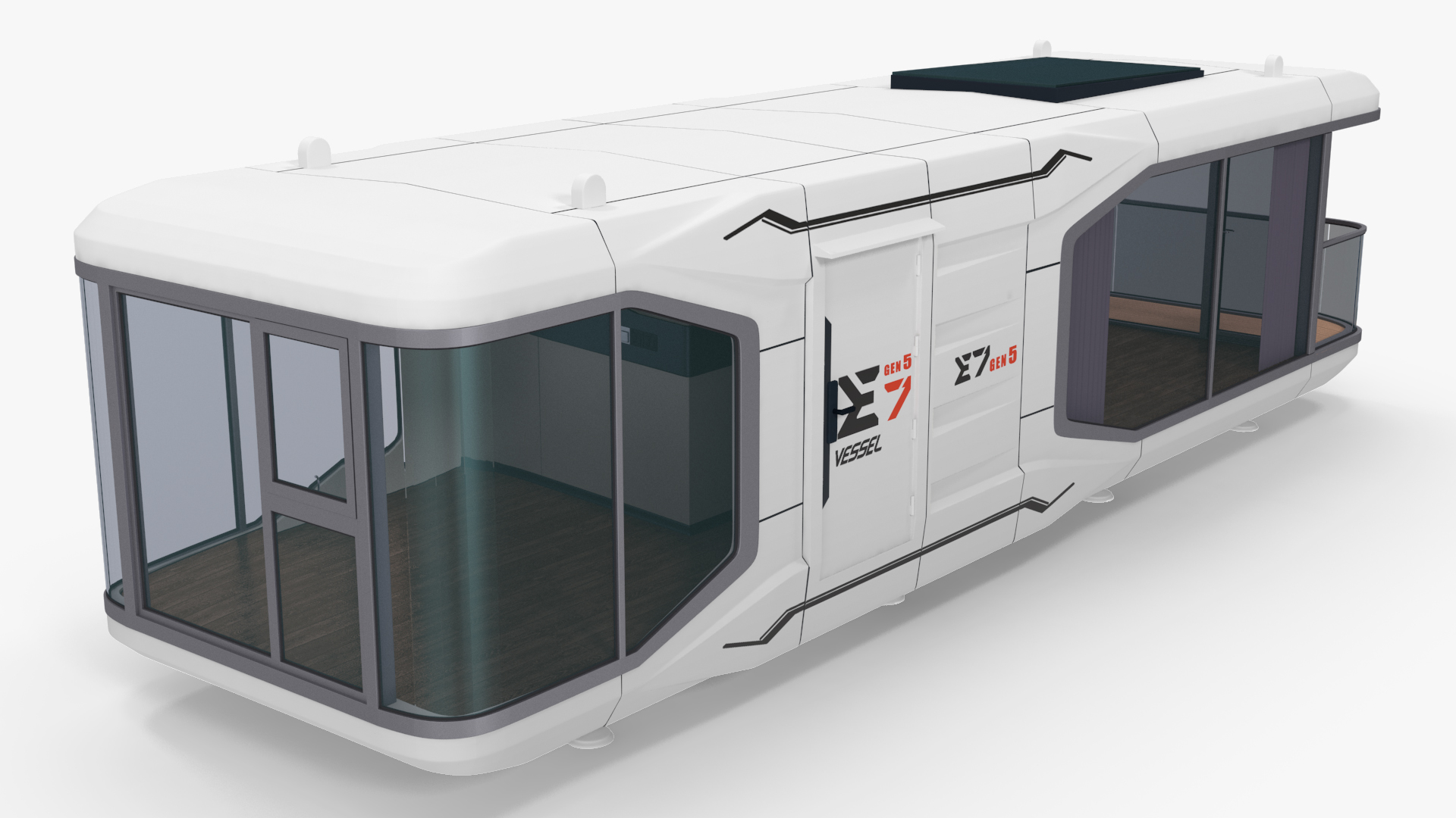 3D Modern Capsule House E7 model