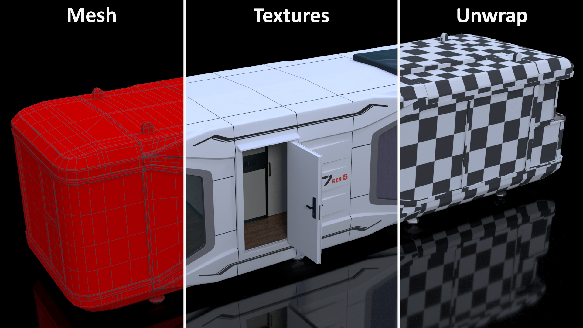 3D Modern Capsule House E7 model