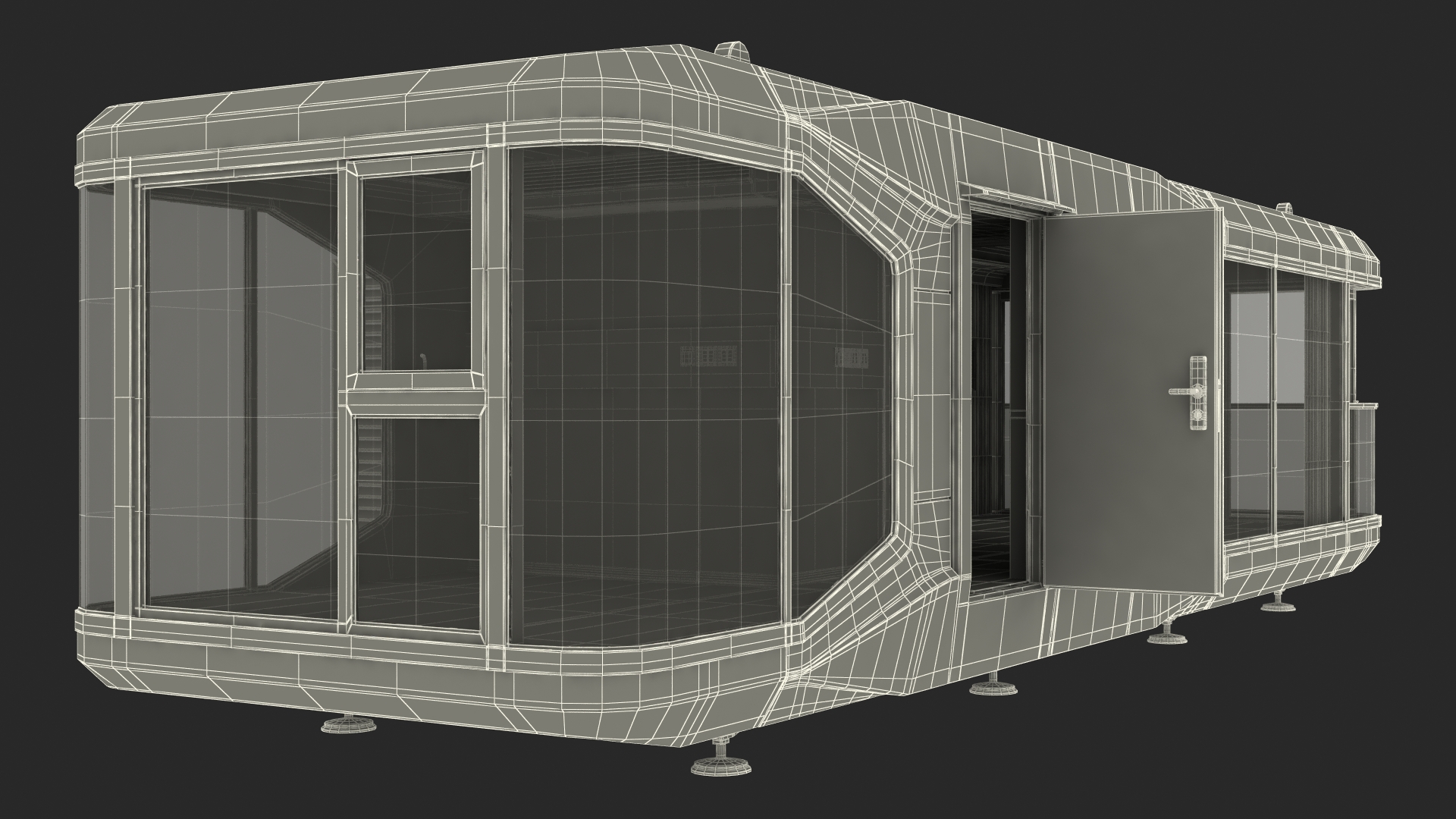 3D Modern Capsule House E7 model