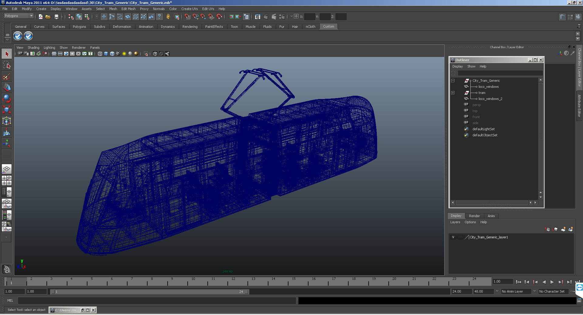 City Tram Generic 3D