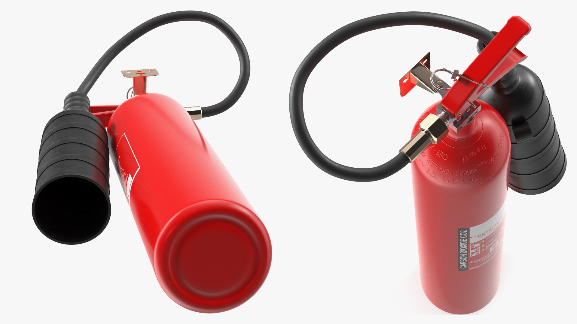 CO2 Marine Fire Extinguisher 5Kg 3D