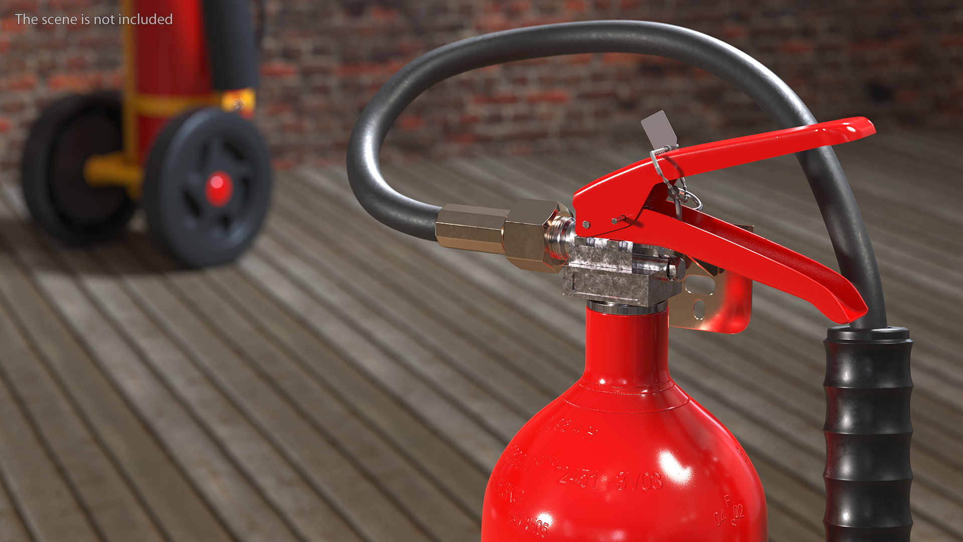 CO2 Marine Fire Extinguisher 5Kg 3D