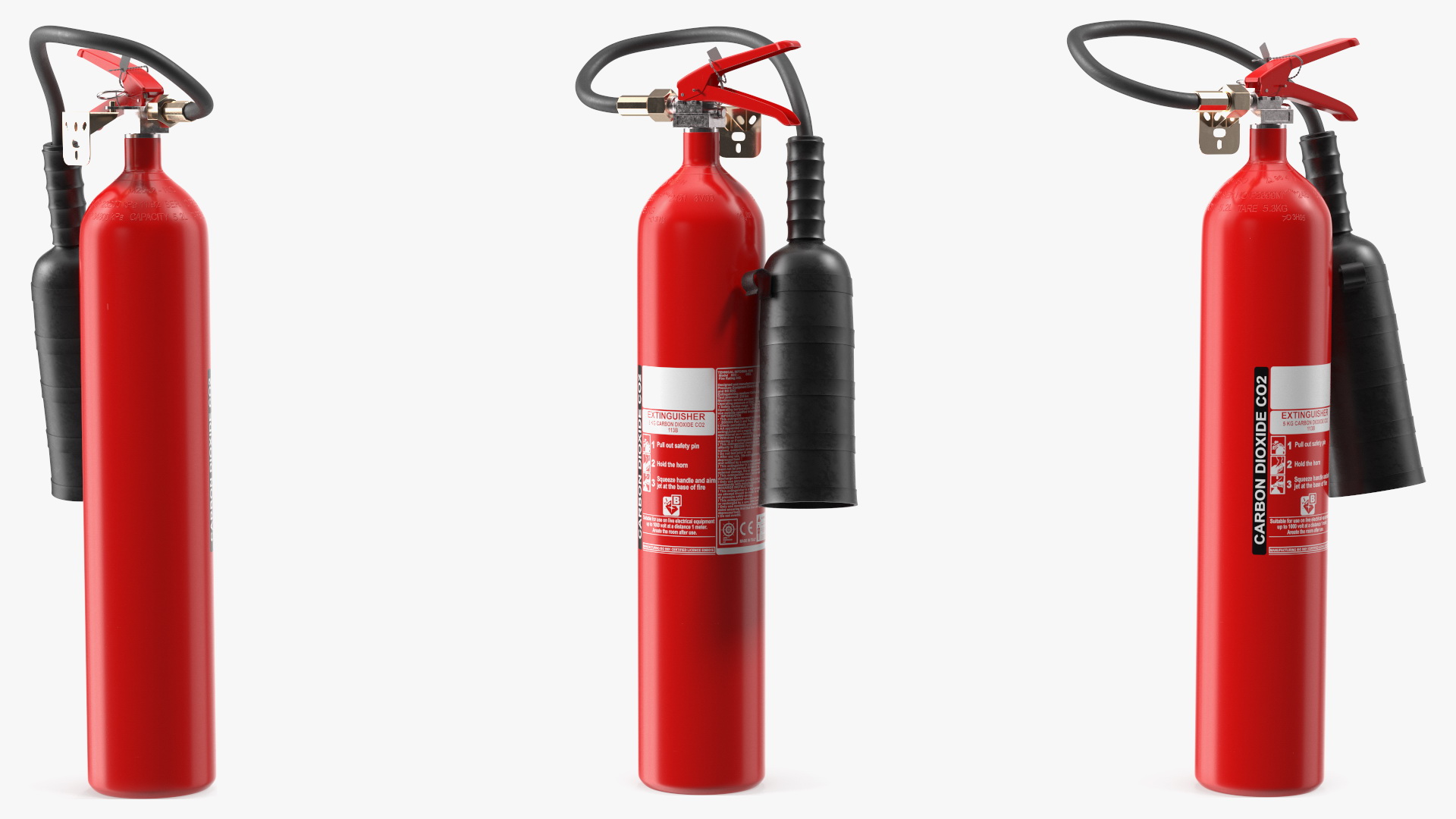 CO2 Marine Fire Extinguisher 5Kg 3D
