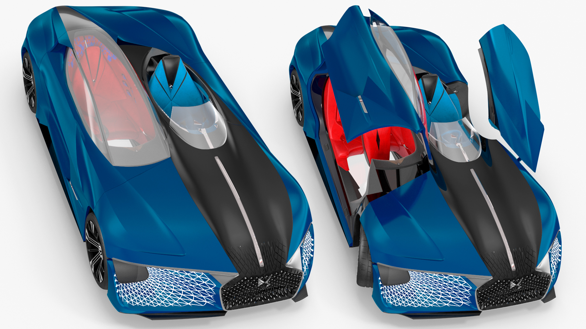 3D model Concept Car DS X E-TENSE Rigged for Cinema 4D