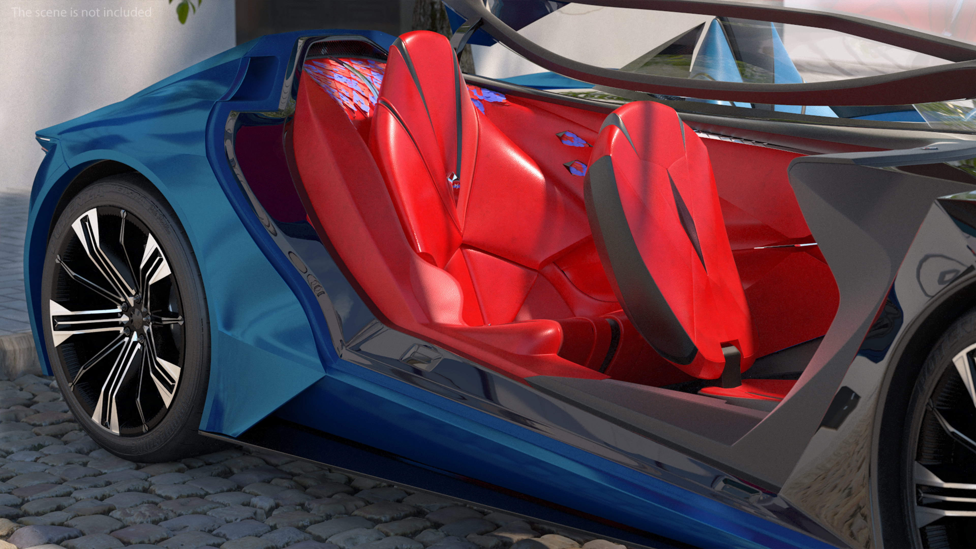 3D model Concept Car DS X E-TENSE Rigged for Cinema 4D
